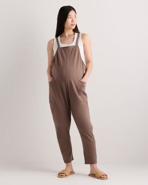 Quince Maternity Overalls, Organic Cotton - Natural