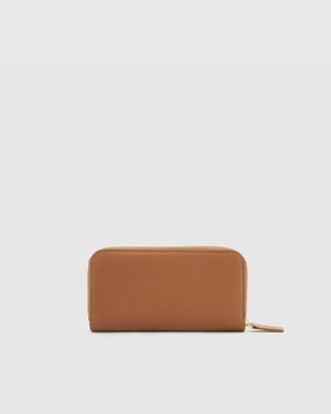 Quince Italian Pebbled Leather Continental Wallet, Italian Leather - Brown