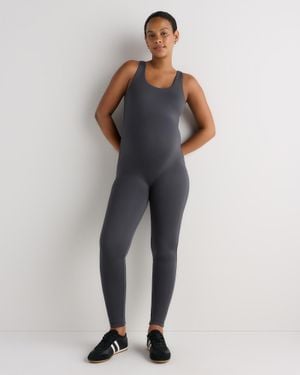 Quince Smooth Stretch Maternity Jumpsuit, Polyester - Blue