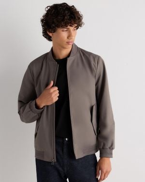 Quince Water-Resistant Flex Bomber Jacket, Recycled Polyester - Gray