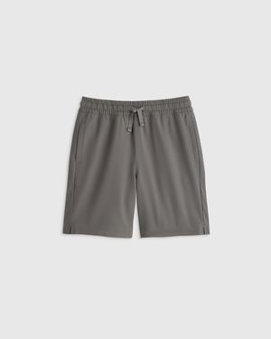Quince Performance Pull On Short, Recycled Polyester Spandex - Gray
