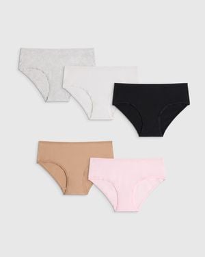Quince Girls Hipster Solid 5-Pack, Organic Cotton - Multicolor