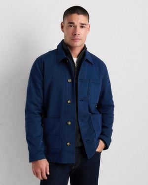 Quince Organic Comfort Stretch Chore Jacket, Organic Cotton - Blue