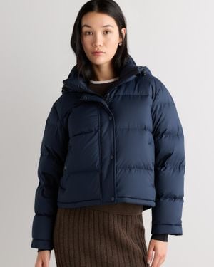 Quince Responsible Down Cropped Puffer Jacket, Recycled Polyester - Blue