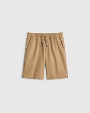 Quince Stretch Pull-On Chino Short, Organic Cotton - Natural