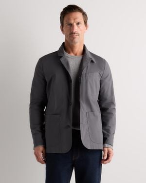 Quince Organic Twill Unstructured Blazer, Organic Cotton - Gray