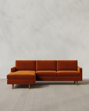 Quince Atlas Midcentury Chaise Sectional - Brown