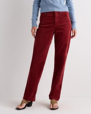 Quince Organic Stretch Corduroy Straight Leg Pants, Organic Cotton - Red