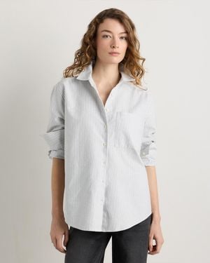 Quince Relaxed Oxford Shirt, Organic Cotton - White