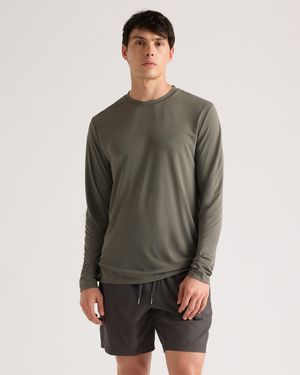 Quince Ultra-Light Hike Long Sleeve Tee, Recycled Polyester - Gray