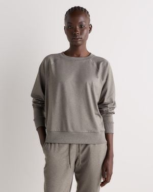 Quince Flowknit Pullover Crew, Recycled Polyester Spandex - Gray