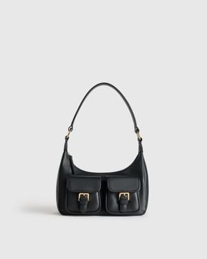 Quince Rue Cargo Mini Shoulder Bag, Italian Leather - White