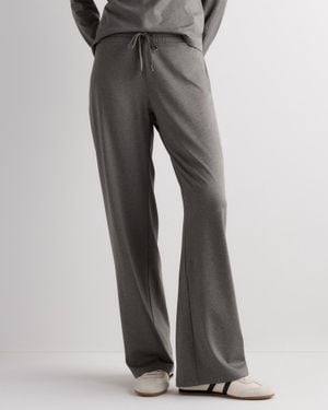 Quince Flowknit Wide Leg Pants, Recycled Polyester - Gray