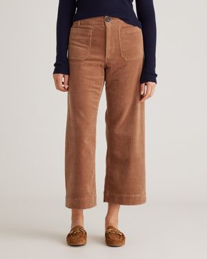 Quince Organic Stretch Corduroy Cropped Wide Leg Pants, Organic Cotton - Multicolor