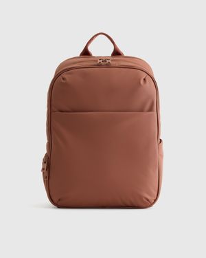Quince Water Repellent Puff Commuter Backpack, Recycled Polyester - Brown