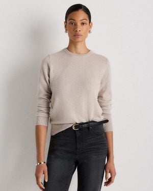Quince Mongolian Cashmere Crewneck Sweater - Natural