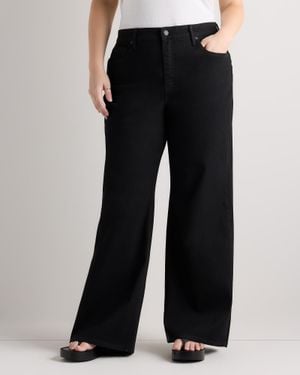 Quince Bella Stretch Wide Leg Jeans, Cotton - Black