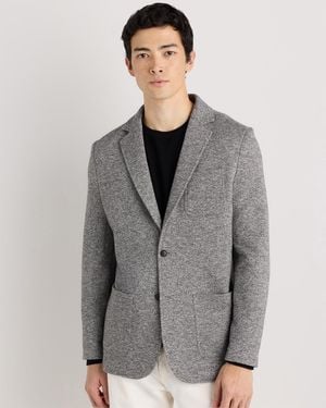 Quince Terry Knit Blazer, Organic Cotton - Gray