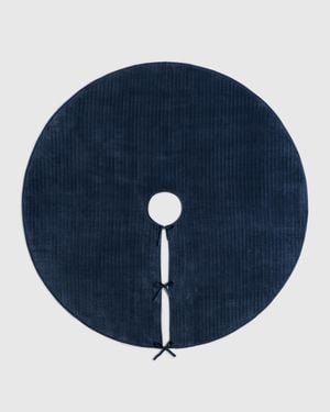 Quince Cotton Velvet Tree Skirt - Blue