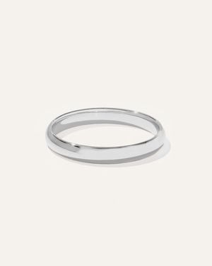 Quince Low Dome Band Rings - White