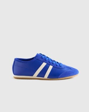 Quince Italian Leather & Suede Low Profile Sneaker - Blue