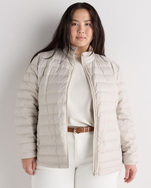 Quince Lightweight Down Packable Puffer Jacket, Recycled Polyester - Natural