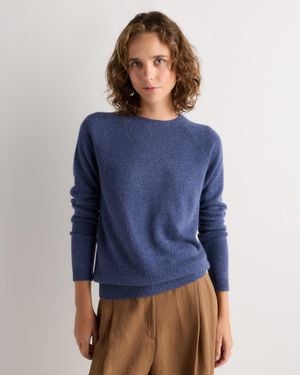 Quince 100% Yak Wool Crewneck Sweater - Blue