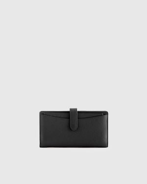 Quince Italian Pebbled Leather Bifold 2-In-1 Wallet, Italian Leather - White