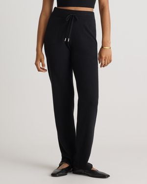 Quince Mongolian Cashmere Straight Leg Pants - Black