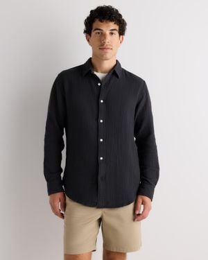 Quince Gauze Long Sleeve Shirt, Organic Cotton - Blue