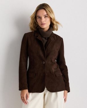 Quince 100% Suede Blazer, Suede Leather - Brown