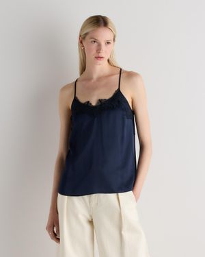 Quince Lace Cami, Silk - Blue