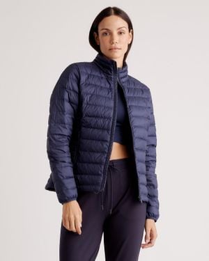 Quince Lightweight Down Packable Puffer Jacket, Recycled Polyester - Blue