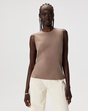 Quince Cotton Modal Muscle Tank Top, Cotton/Modal - Natural