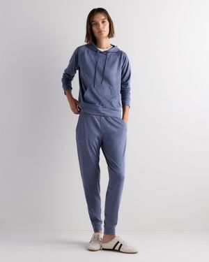 Quince Flowknit Pullover Hoodie, Recycled Polyester - Blue