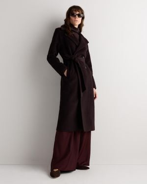 Quince Camel Hair Double-Breasted Long Wrap Coat, Wool - Multicolor