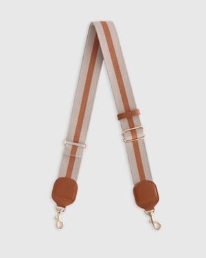 Quince Adjustable Webbing Strap, Cotton - White