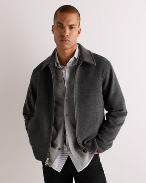 Quince Wool Cashmere Harrington Jacket - Gray