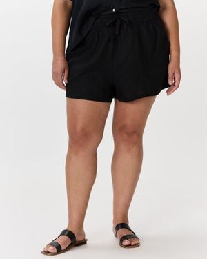 Quince 100% European Linen Shorts - Black