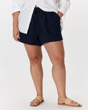 Quince 100% European Linen Shorts - Blue