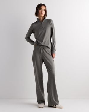 Quince Flowknit Wide Leg Pants, Recycled Polyester - Gray