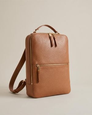 Quince Marlow Laptop Backpack, Italian Leather - Brown