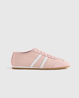 Quince Italian Leather & Suede Low Profile Sneaker - Pink