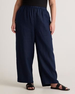 Quince 100% European Linen Pants - Blue