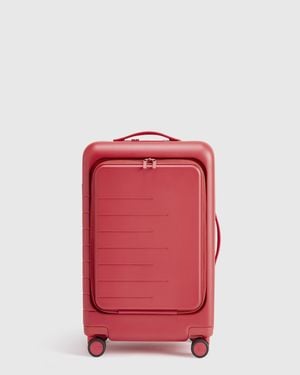 Quince Front Pocket Carry-On Suitcase, Polycarbonate - Red
