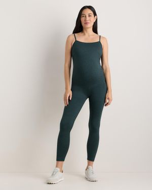 Quince Ultra-Soft Maternity Jumpsuit, Polyester - Blue