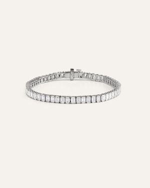 Quince 14K Lab Grown Diamond North-South Emerald Tennis Bracelet 10Ctw - Natural