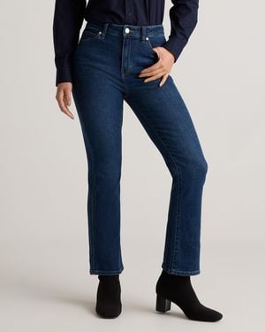 Quince Bella Stretch Kick Flare Jeans, Organic Cotton - Blue