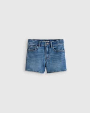 Quince Girls Stretch Denim Short, Organic Cotton - Blue