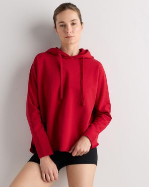 Quince Organic French Terry Hoodie, Organic Cotton - Red